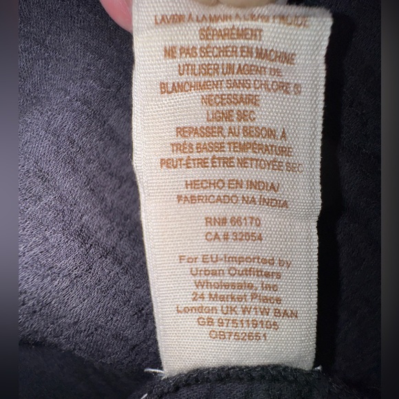 Free People Simply Smiles Crochet Tie-Back Black Top – XS – EUC - Picture 10 of 11